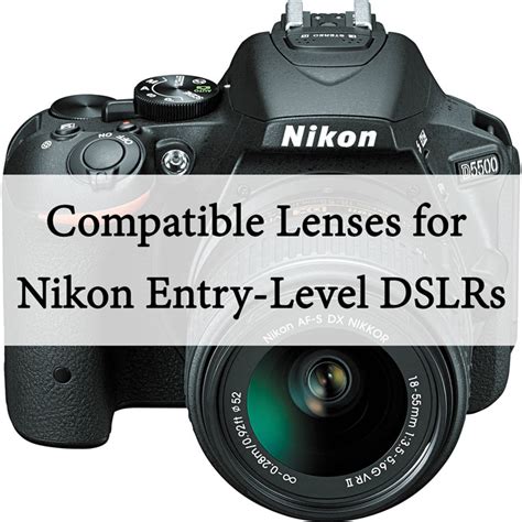 Compatible Lenses for Nikon D40, D60, D3200, D3300, D5300, D5500