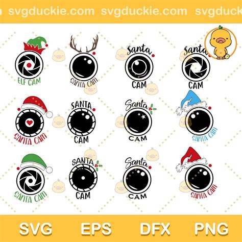 Santa Cam SVG, Santa Cam Christmas SVG, Santa Camera