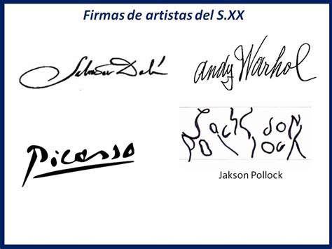 arte y artificios: AVERÍGUALO TODO SOBRE LA FIRMA DE LOS GRANDES ARTISTAS Y DE PASO, DE LA TUYA ...