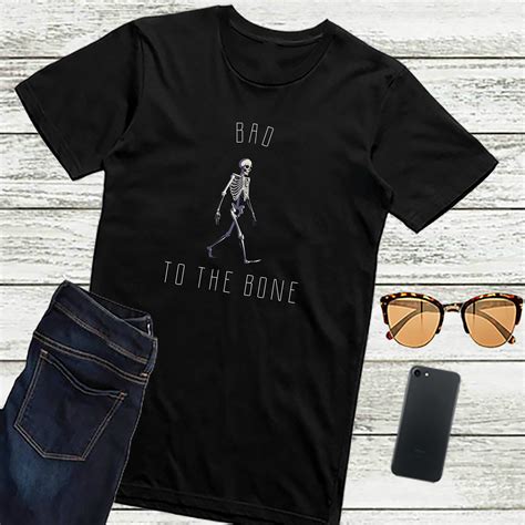 Bad to the Bone Shirt Skeleton Costume Funny Halloween Shirt - Etsy