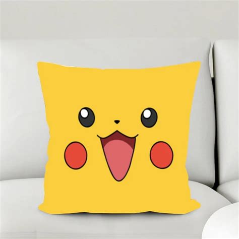 New Home Textile Pokemon Anime Pikachu Smiling Face Micro suede Fabric ...