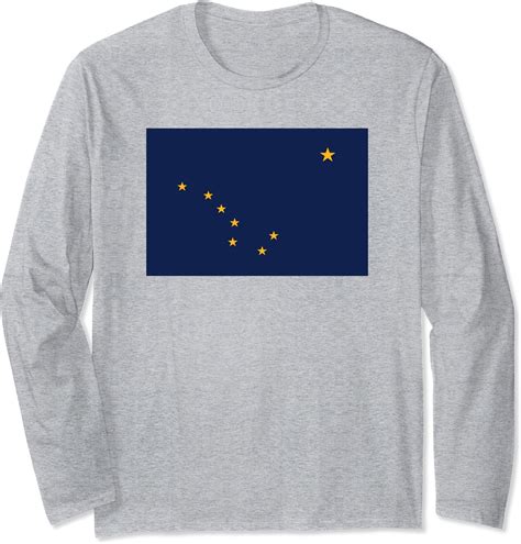 Alaskan flag of Alaska Long Sleeve T-Shirt : Amazon.co.uk: Fashion