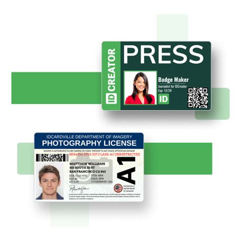 Press Pass & Press ID Card Templates & Badge Maker | IDCreator