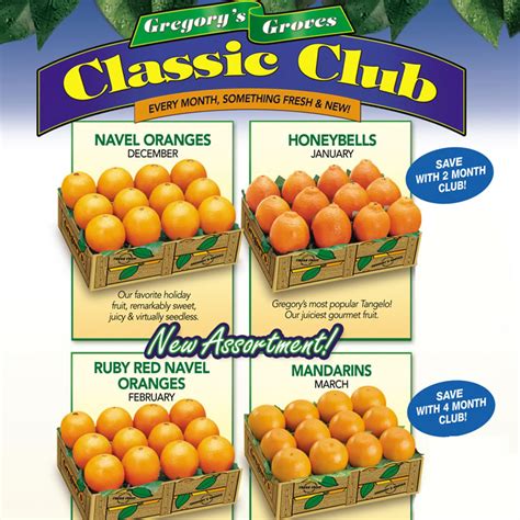 Gregory's Classic Club, Popular Fruit Assortment: Gregory's Groves