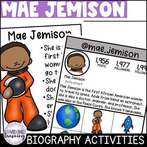 Mae Jemison Biography Activities, Flip Book, and Report - Black History ...