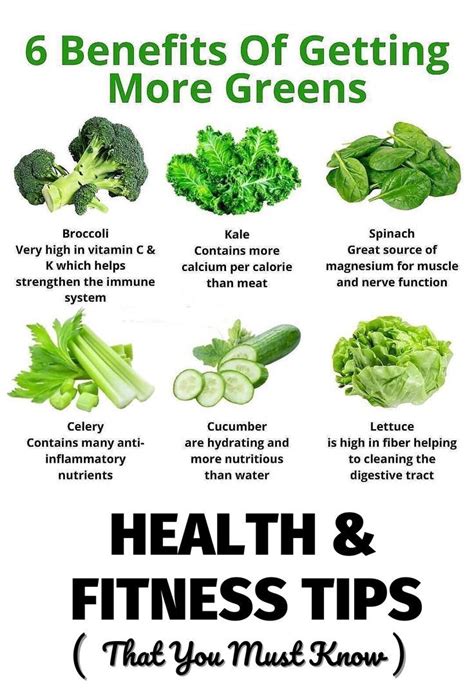 6 Benefits of Getting More Green Vegetables | Health fitness food, Food health benefits, Health ...