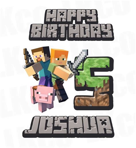 Printable Happy Birthday Minecraft Font - Printable Word Searches