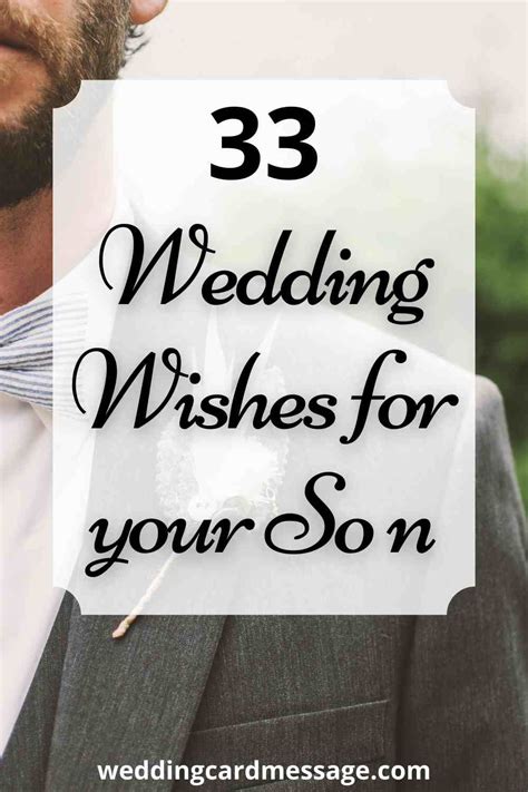 Wish your beloved son a happy wedding and married life with these sweet and heartfelt wedding wi ...