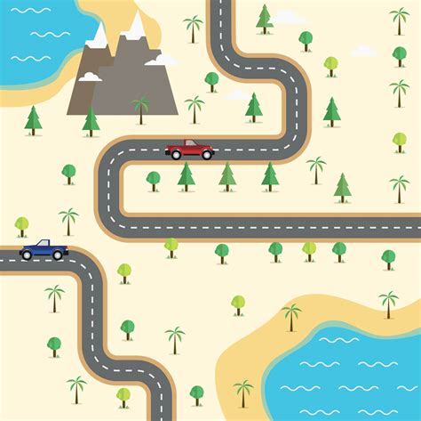 Road Map 211658 Vector Art at Vecteezy