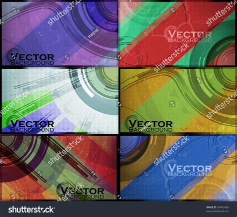 Set Abstract Vector Background Technology Futuristic Stock Vector (Royalty Free) 99443456 ...