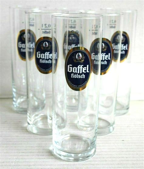 6 Gaffel Kolsch Cologne Koln German Beer Glasses NEW - Germany