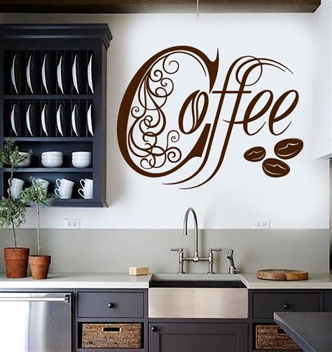 Vinyl Wall Decal Kitchen Coffee Shop House Cafe Decor Stickers Mural U – Wallstickers4you