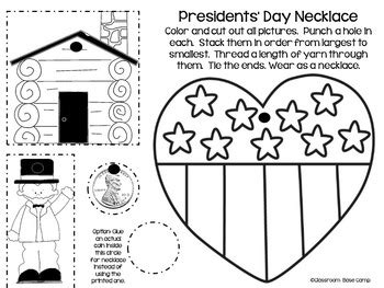 Presidents' Day Crafts by Classroom Base Camp | Teachers Pay Teachers