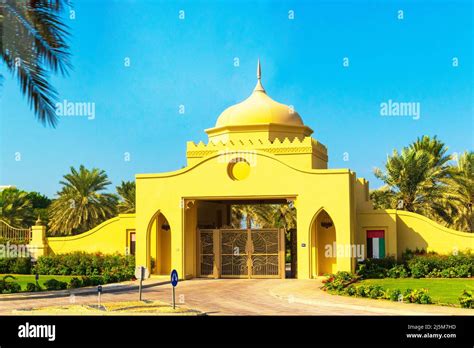 Sheikh Sultan Bin Khalifa bin Zayed Al Nahyan palace entrance ,Dubai United Arab Emirates ...