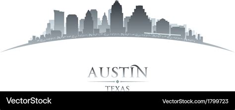 Austin texas city skyline silhouette Royalty Free Vector