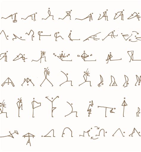 ASANAGLYPHS | Yoga stick figures, Yoga poses, Teaching yoga