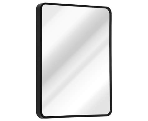 Buy Grail-Life 24 x 32 Inch Black Rectangle Mirror,Bathroom Rounded ...