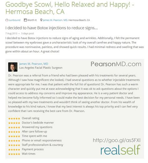 Reviews - Testimonials - Dr. James Pearson Facial Plastic Surgery