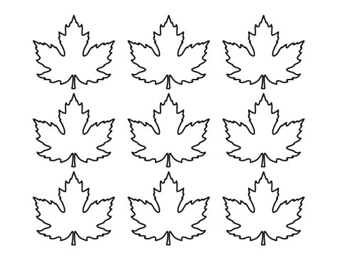 Printable Small Maple Leaf Template