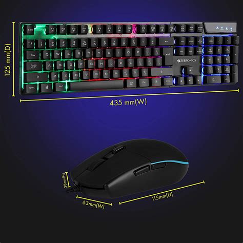 Zebronics Zeb-War Gaming Keyboard and Mouse Combo (Gold Plated USB, Braided Cable) - Eastern ...