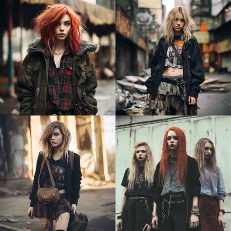 Grunge Fashion AI Art Style - Edgy Expression - Grunge fashion Stable Diffusion - Grunge fashion ...