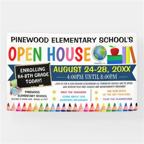 Back to School Open House Banner | Zazzle.com