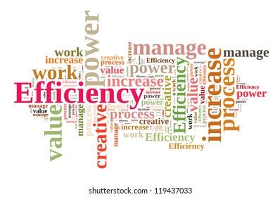 Efficiency Word Cloud Stock Illustration 119437033 | Shutterstock