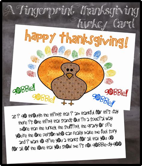 HollysHome Family Life: A Fingerprint Thanksgiving Turkey Card Printable To Color