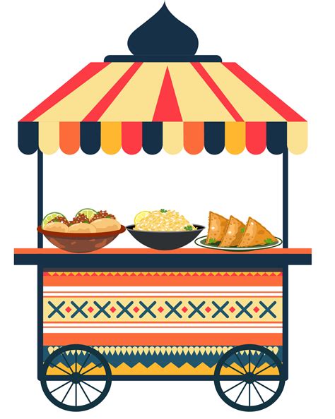 Illustration Indian street food in flat style 44862274 PNG