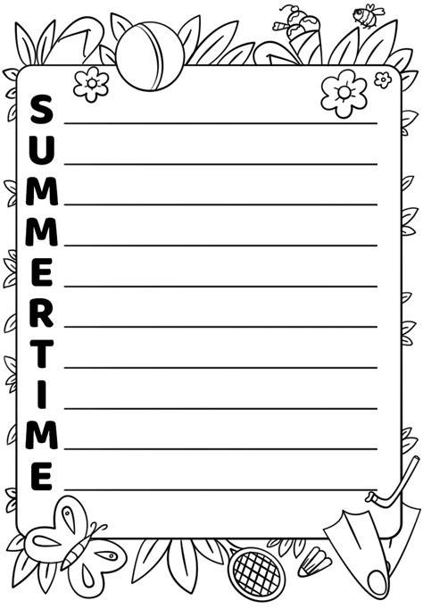 Summertime Acrostic Poem Template | Free Printable Papercraft Templates