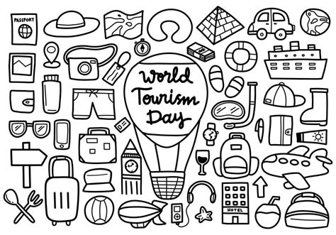 World Tourism Day Doodle 2095415 Vector Art at Vecteezy