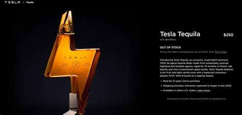 Tesla is selling $250 bottles of tequila | TechSpot