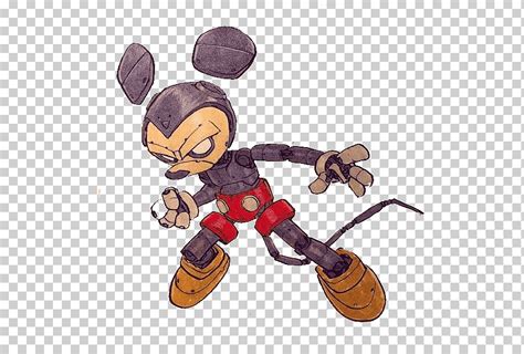 Mickey mouse ilustrador dibujo robot personaje, batalla hombre de hierro, electrónica, mano ...