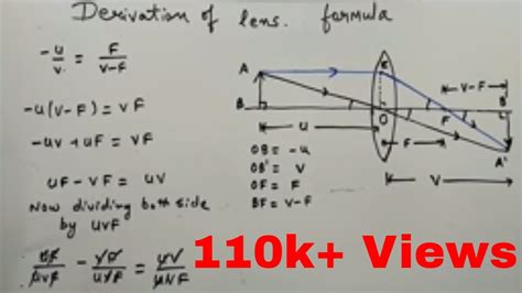 DERIVATION OF LENS FORMULA - YouTube