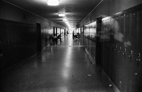 Empty High School Hallway