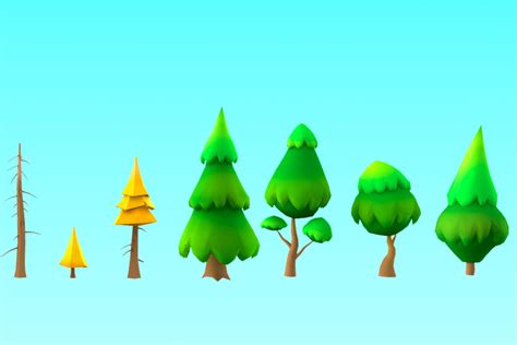 Cartoon low poly tree | 3D Exterior | Unity Asset Store