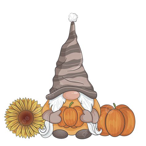 Thanksgiving Gnome Fall Pumpkin, Thanksgiving, Pumpkin, Gnome PNG ...