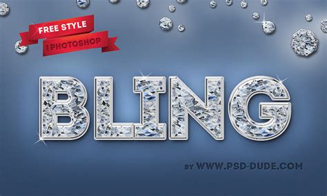 Diamond Text Effect (Free Photoshop Style & PSD) | PSDDude