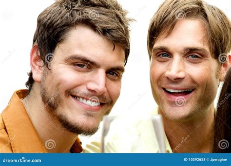 Two Attractive Men Smiling At Camera Royalty Free Stock Photos - Image ...