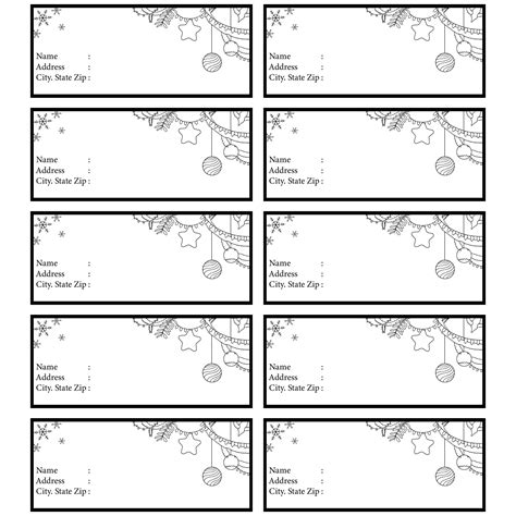 Christmas Label Template Design - 10 Free PDF Printables | Printablee