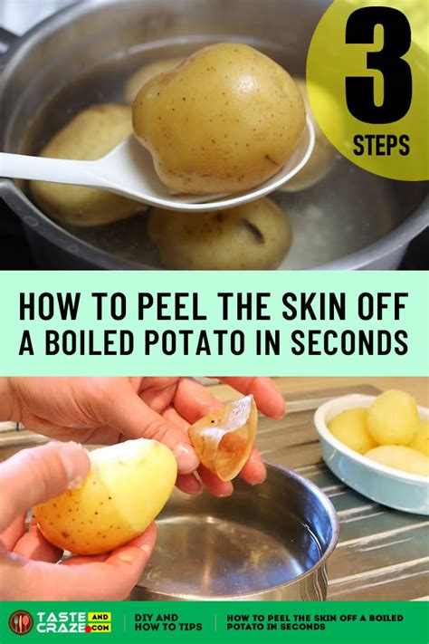 How to peel the skin off a boiled potato in seconds • TasteAndCraze