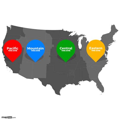 US Time Zones Map 2