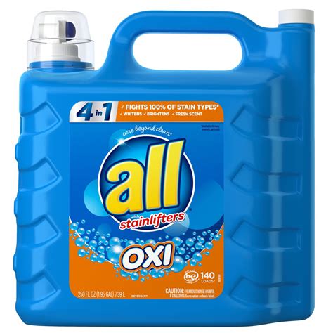 All Liquid Laundry Detergent With OXI Stain Removers 1 Count 250 fl. oz ...