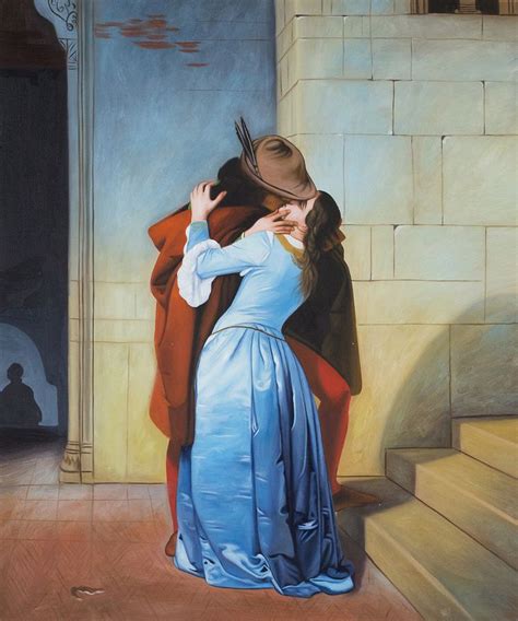 The Kiss by Francesco Hayez Hand Painted Oil Painting | Kiss art, Romanticism paintings ...