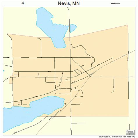 Nevis Minnesota Street Map 2745340