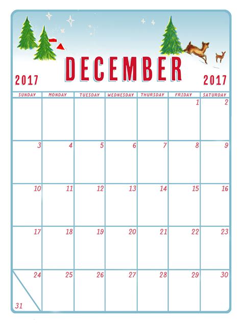 December Printable Calendar