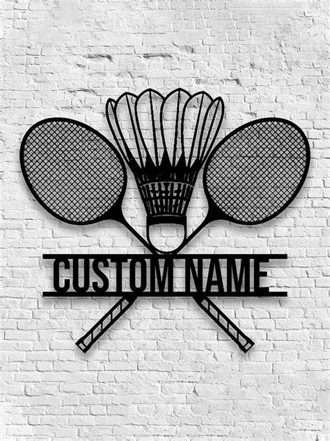 Personalized Badminton Racket Metal Logo Decoration