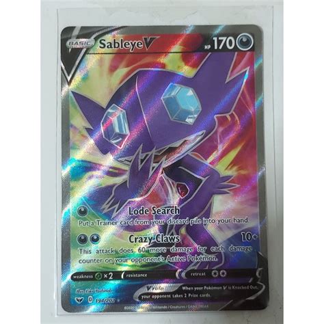 Pokemon sableye V full art sword and shield card | Shopee Singapore