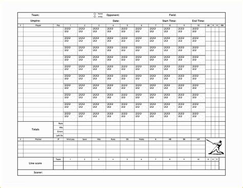 Scorecard Excel Template Free Of Template Cricket Scorecard Template Baseball Excel ...