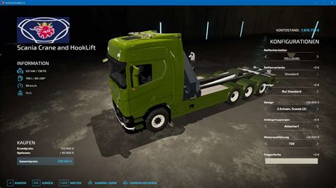 FS22 Scania S620 HKL Hooklift and Crane Truck v1.0.0.0 - FS 22 Trucks Mod Download